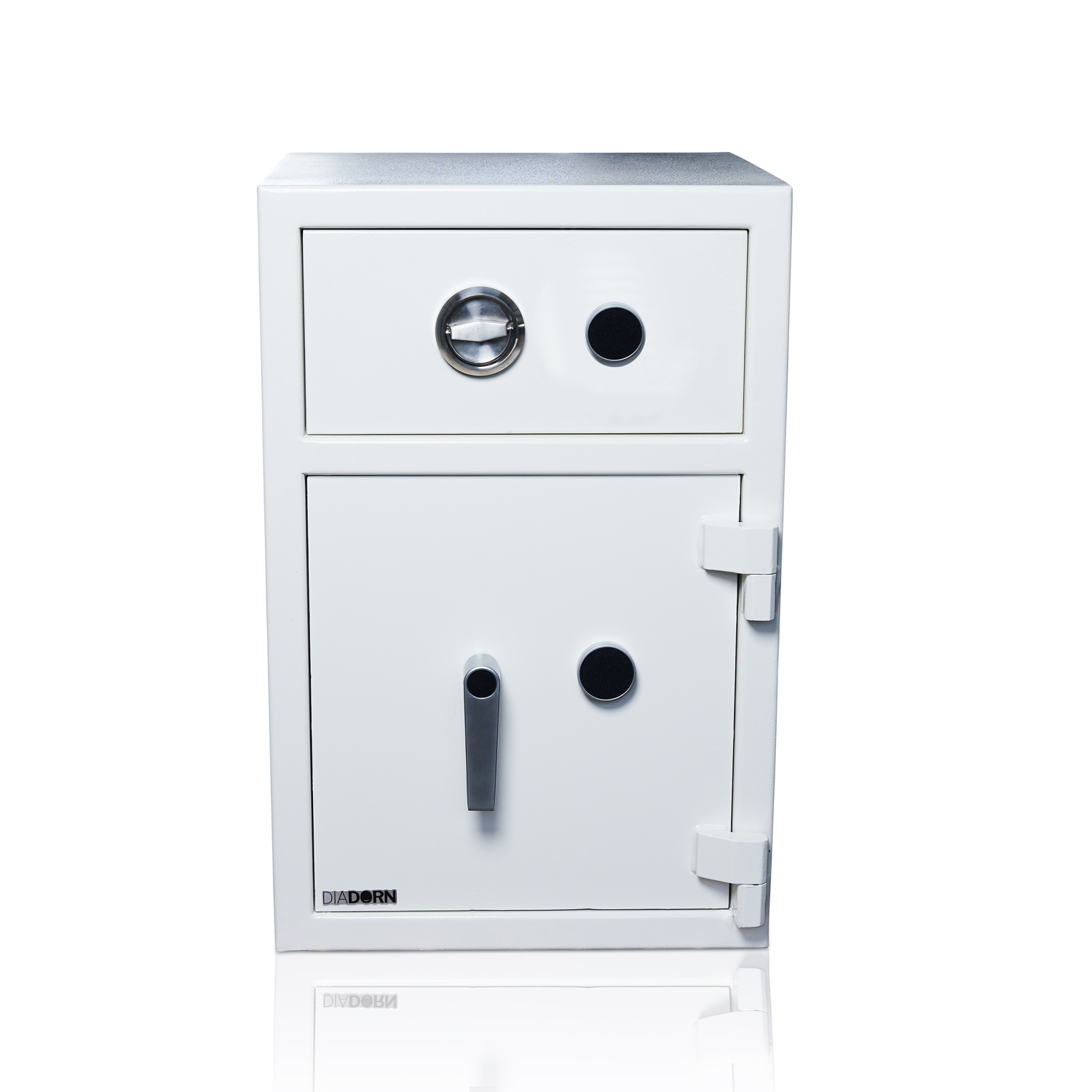Deposit safe with drawer and key lock | Safe door with 6 locking bolts & key lock
